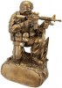 Military Resin Antique Gold-Kneeling in Grass