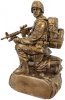 Military Resin Antique Gold-Kneeling with Sandbags